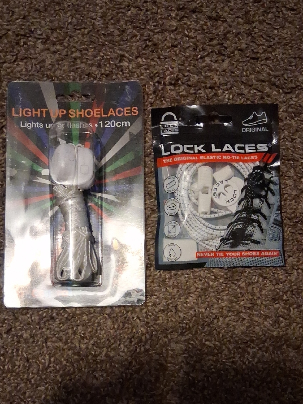 Light Up Shoelaces + Lock Laces Set